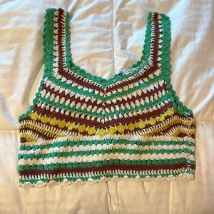 Zara crochet crop top NWT